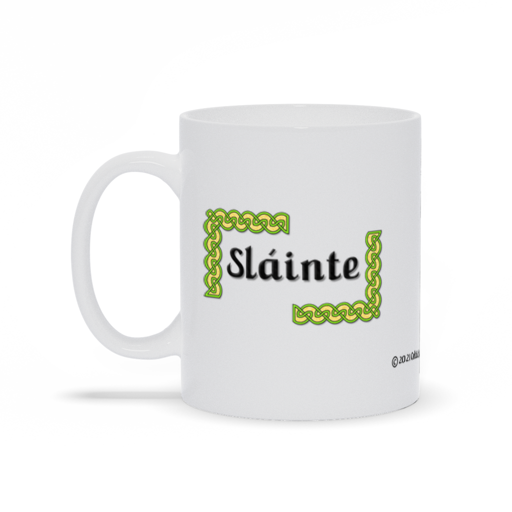 Slainte Celtic Knots 11 oz. coffee mug left side