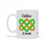 Celtic Love Heart Knot 11 oz. coffee mug left side