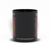 God Said Unto the Celts, Thou Shall Knot . . . And They Did Celtic Knotwork Panel 11 oz. black coffee mug front