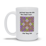 God Said Unto the Celts, Thou Shall Knot . . . And They Did Celtic Knotwork Panel 15 oz. coffee mug left side