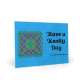 Have a Knotty Day Celtic Knotwork Panel glass cutting board profile