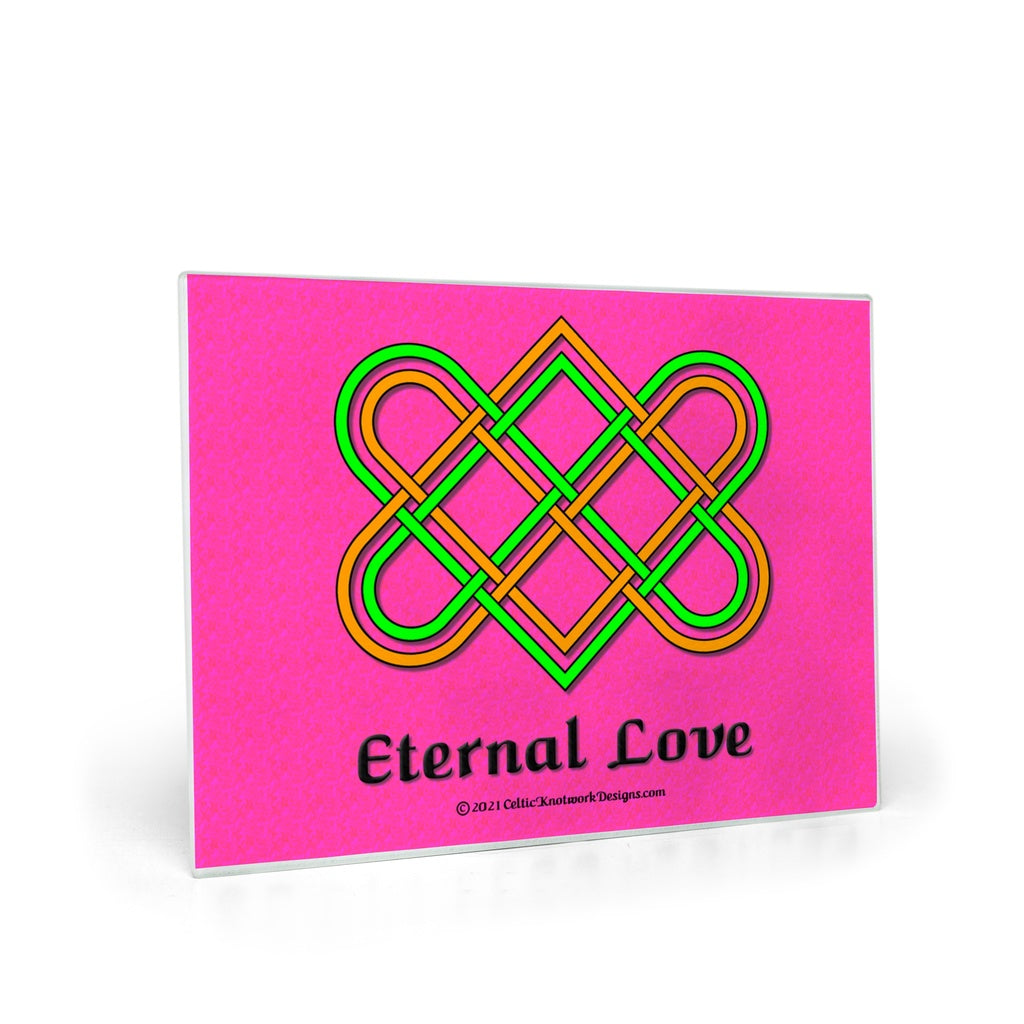 Eternal Love Celtic Heart Knot glass cutting board profile