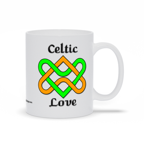 Celtic Love Heart Knot 11 oz. coffee mug right side
