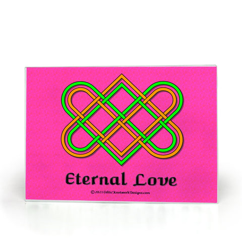 Eternal Love Celtic Heart Knot glass cutting board front