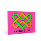 Celtic Love Heart Knot glass cutting board profile