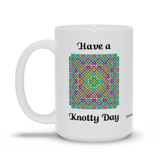 Have a Knotty Day Celtic Knotwork Panel 15 oz. coffee mug left side