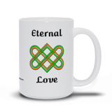 Eternal Love Celtic Heart Knot 15 oz. coffee mug right side