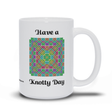 Have a Knotty Day Celtic Knotwork Panel 15 oz. coffee mug right side