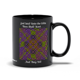 God Said Unto the Celts, Thou Shall Knot . . . And They Did Celtic Knotwork Panel 11 oz. black coffee mug right side